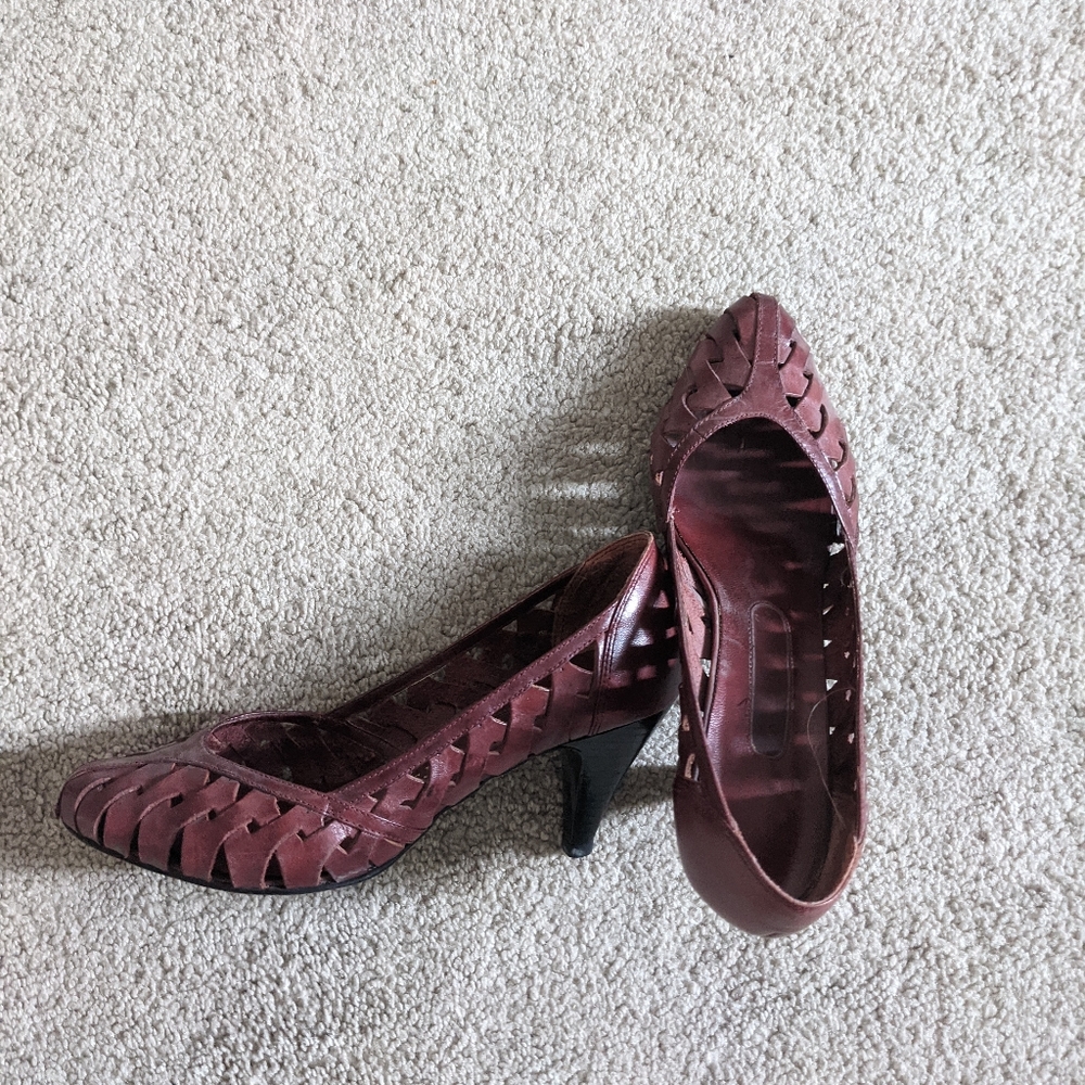 Vintage woven heels, 7, anthropogie-esqu